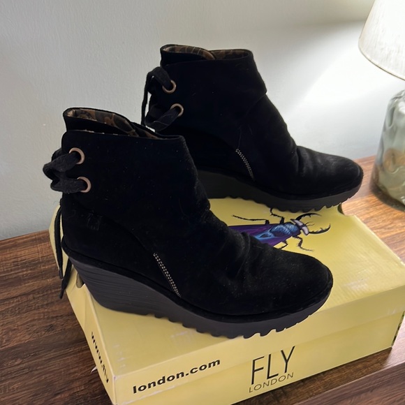 Fly London Shoes - Fly London wedge suede bootie
